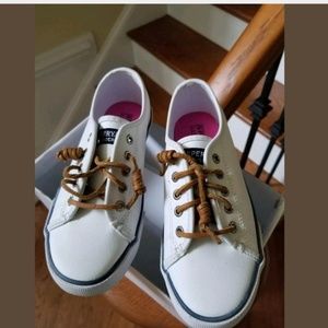 sperry seacoast white leather